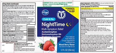 Kroger Nighttime Cold And Flu Relief (872 45 Nighttime Image)